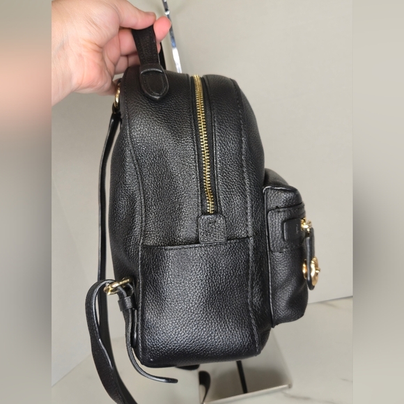 Coach Campus Backpack 23 Black Leather Small Backpack 31032 - Picture 8 of 14